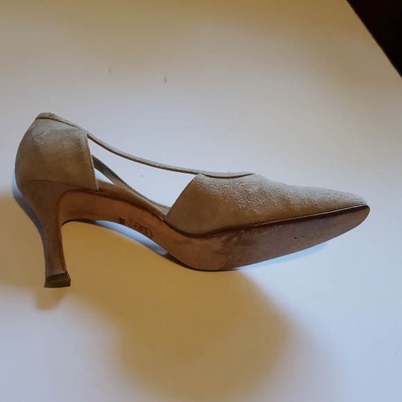 Armani Taupe Suede sandals size 35.5 - Picture 2 of 5